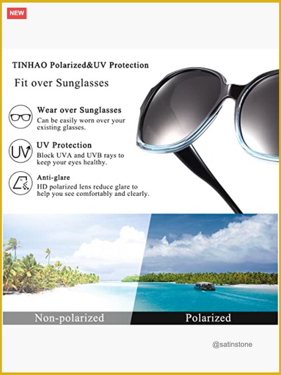 Polarized Fit Over Glasses Sunglasses, Trendy Square Sunglasses UV Protection main image 5